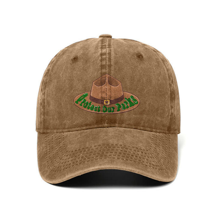 Cappello da cowboy con stampa "Proteggi i nostri parchi" regolabile da baseball