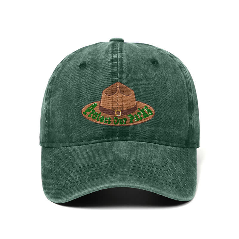 Cappello da cowboy con stampa "Proteggi i nostri parchi" regolabile da baseball