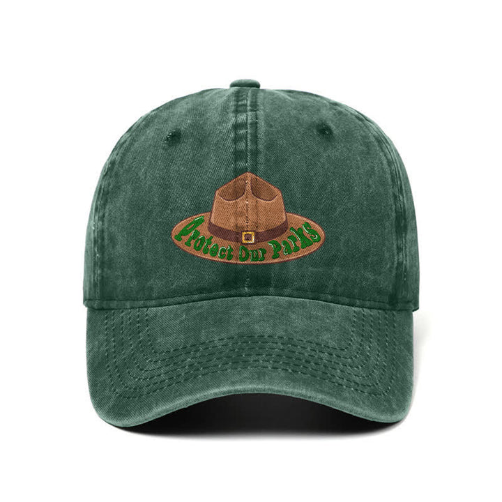 Cappello da cowboy con stampa "Proteggi i nostri parchi" regolabile da baseball