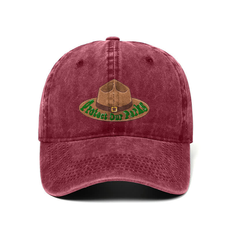 Cappello da cowboy con stampa "Proteggi i nostri parchi" regolabile da baseball