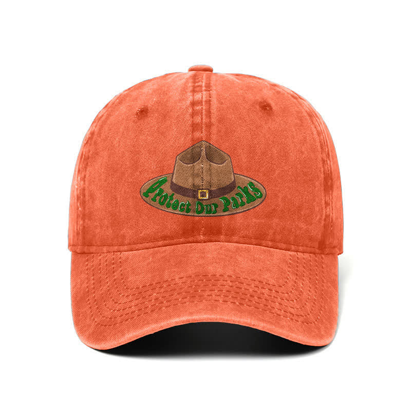 Cappello da cowboy con stampa "Proteggi i nostri parchi" regolabile da baseball