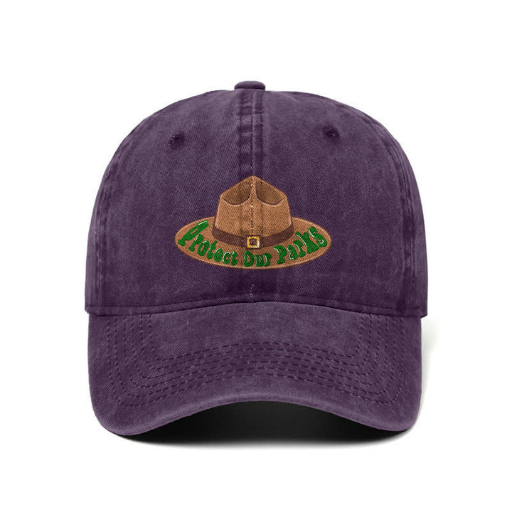 Cappello da cowboy con stampa "Proteggi i nostri parchi" regolabile da baseball