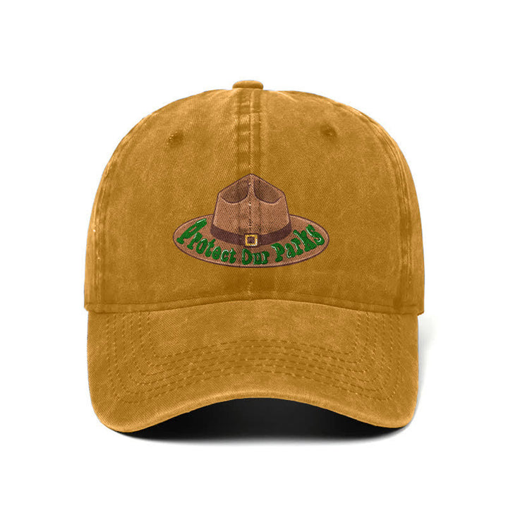 Cappello da cowboy con stampa "Proteggi i nostri parchi" regolabile da baseball