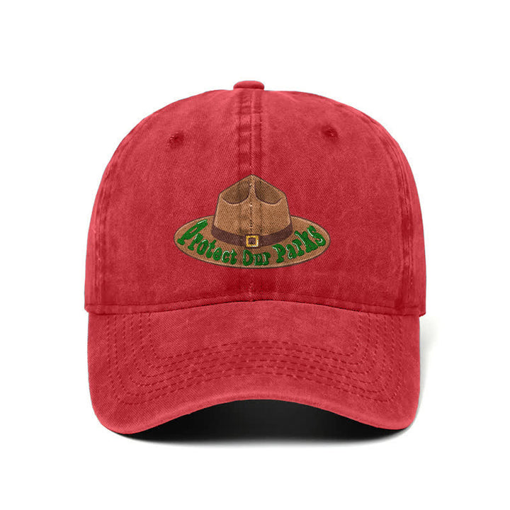Cappello da cowboy con stampa "Proteggi i nostri parchi" regolabile da baseball