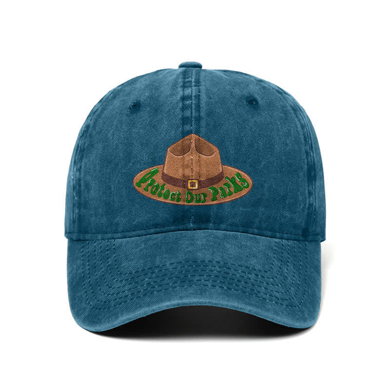 Cappello da cowboy con stampa "Proteggi i nostri parchi" regolabile da baseball