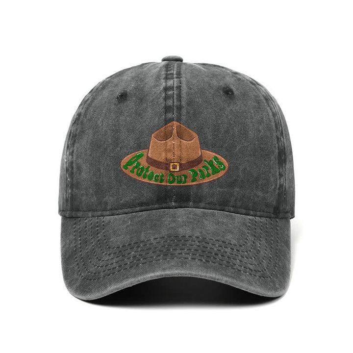 Cappello da cowboy con stampa "Proteggi i nostri parchi" regolabile da baseball