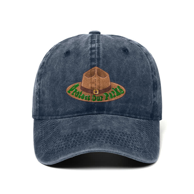 Cappello da cowboy con stampa "Proteggi i nostri parchi" regolabile da baseball