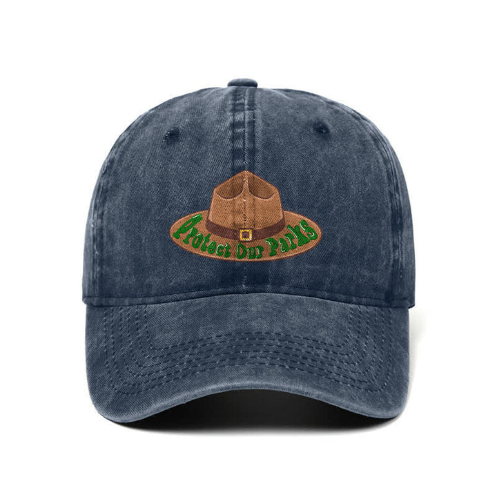 Cappello da cowboy con stampa "Proteggi i nostri parchi" regolabile da baseball