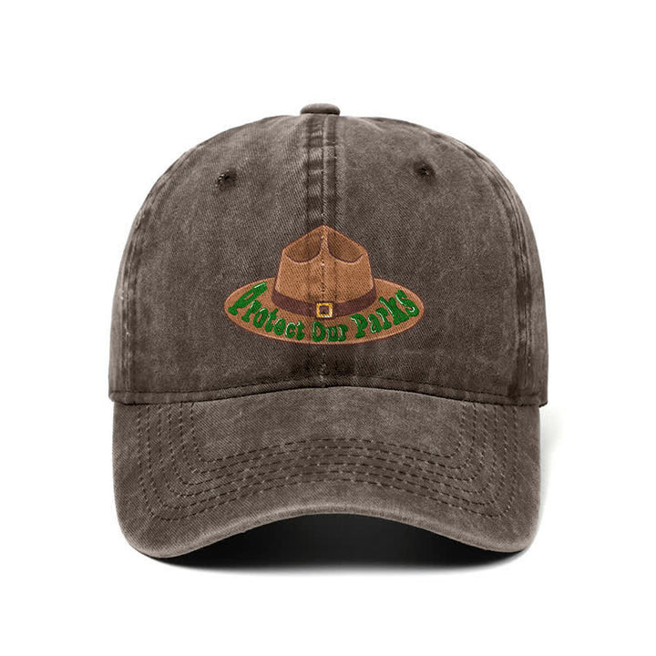 Cappello da cowboy con stampa "Proteggi i nostri parchi" regolabile da baseball