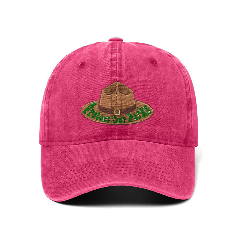 Cappello da cowboy con stampa "Proteggi i nostri parchi" regolabile da baseball