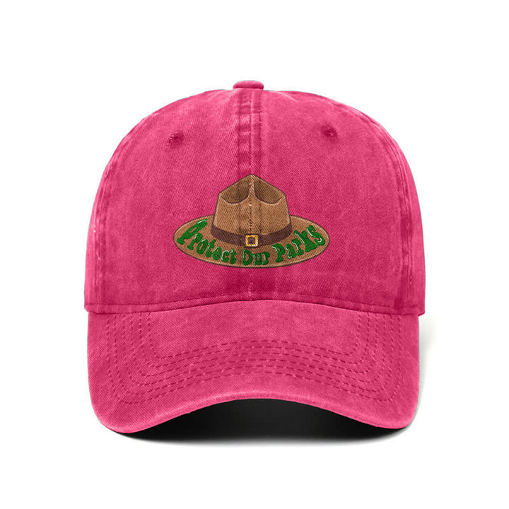 Cappello da cowboy con stampa "Proteggi i nostri parchi" regolabile da baseball