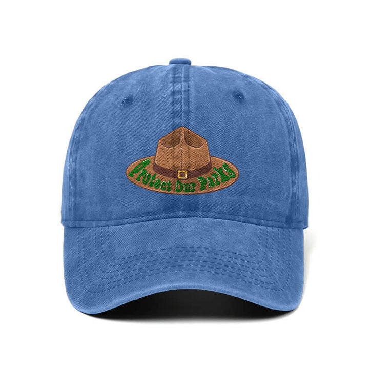 Cappello da cowboy con stampa "Proteggi i nostri parchi" regolabile da baseball