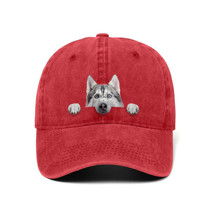 Cappellino da baseball regolabile per amanti dei cani Husky