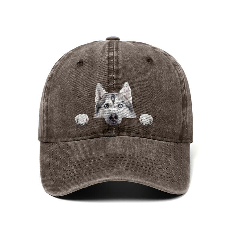 Cappellino da baseball regolabile per amanti dei cani Husky