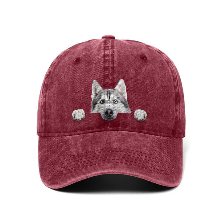 Cappellino da baseball regolabile per amanti dei cani Husky