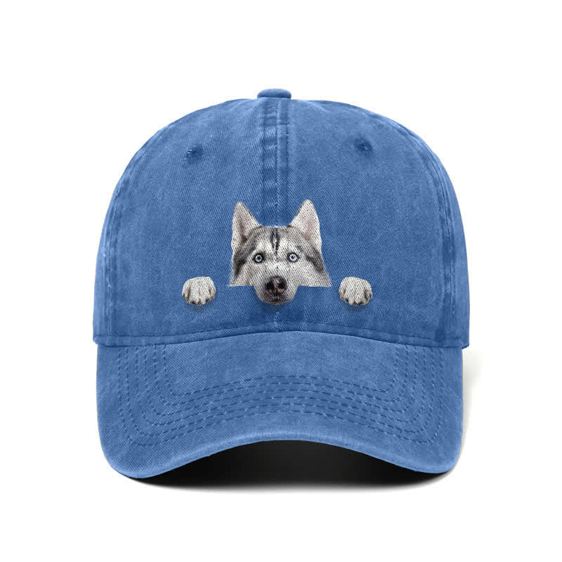 Cappellino da baseball regolabile per amanti dei cani Husky