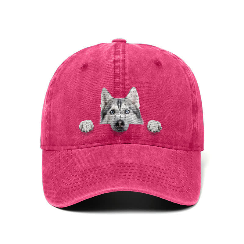 Cappellino da baseball regolabile per amanti dei cani Husky