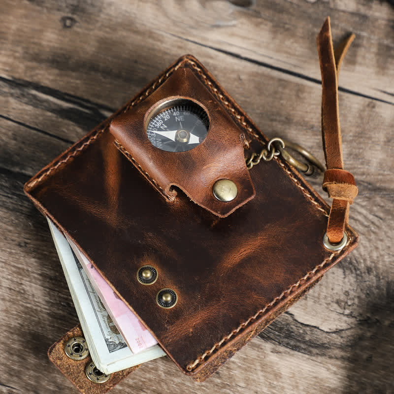 Portafoglio EDC con nome personalizzato, tascabile, organizer, cintura in pelle - image 10
