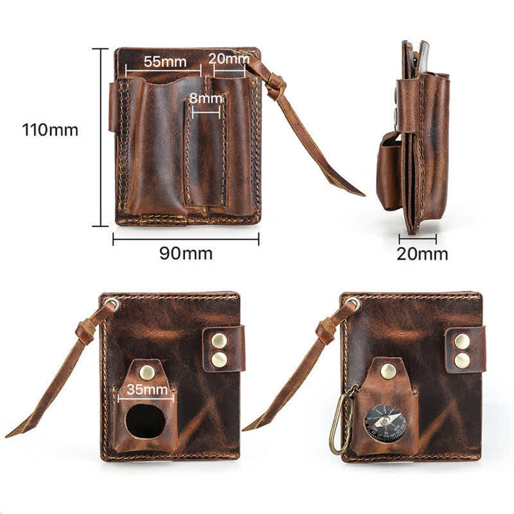 Portafoglio EDC con nome personalizzato, tascabile, organizer, cintura in pelle - image 14