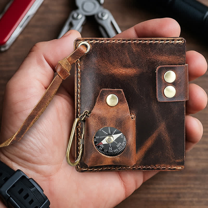 Portafoglio EDC con nome personalizzato, tascabile, organizer, cintura in pelle - image 8