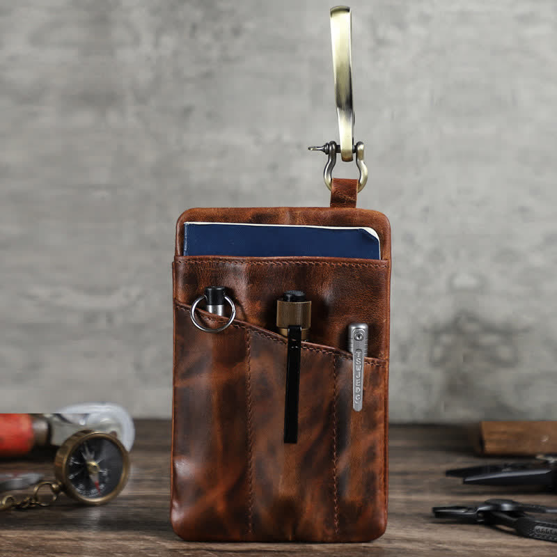 Borsa portaoggetti per torcia elettrica da esterno con grande fibbia a gancio - Caffè - image 1