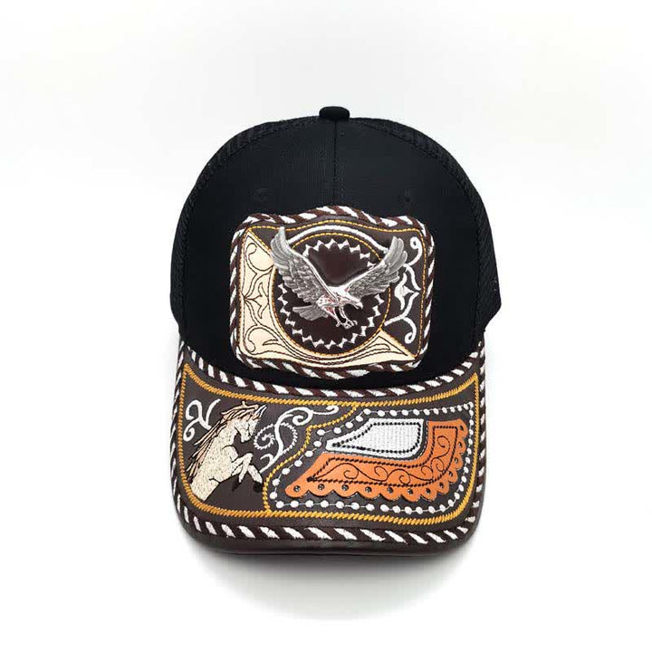 Cappello da camion messicano con motivo in metallo 3D nero, stile etnico occidentale (pre-vendita) - image 13