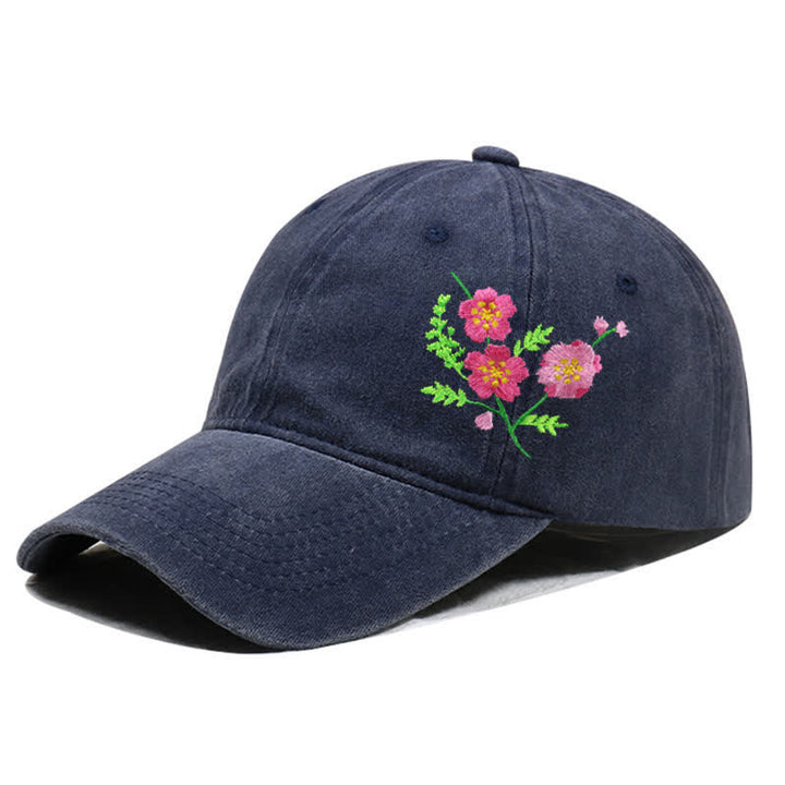 Cappellino da baseball regolabile con motivo floreale a margherita ricamato estivo - Stile n. 2 - Marina - Regolabile (circa 21 5/8"-22 7/8") - image 13