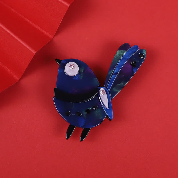 Spilla in acrilico fatta a mano a forma di uccellino dei cartoni animati della Marina - Marina - image 1