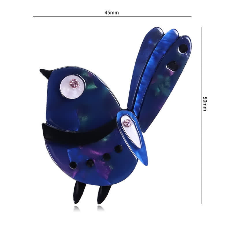 Spilla in acrilico fatta a mano a forma di uccellino dei cartoni animati della Marina - image 5