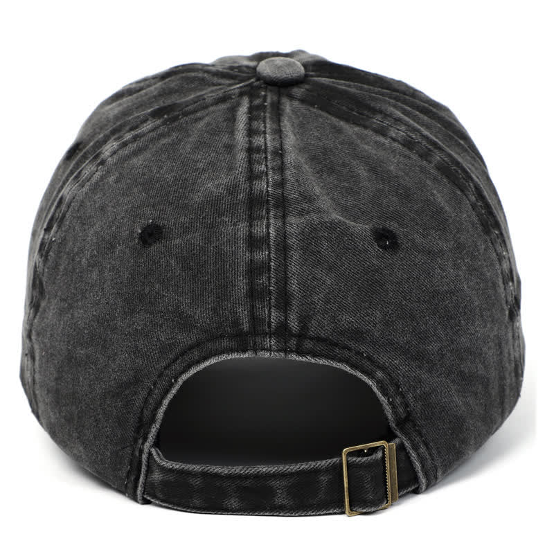 Cappellino da baseball regolabile con ricamo floreale di fiori bianchi - image 4