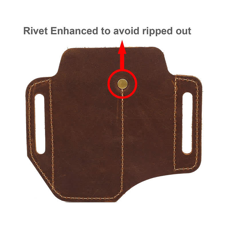 Borsa da cintura in pelle per torcia elettrica, coltello pieghevole, custodia per attrezzi EDC - image 5