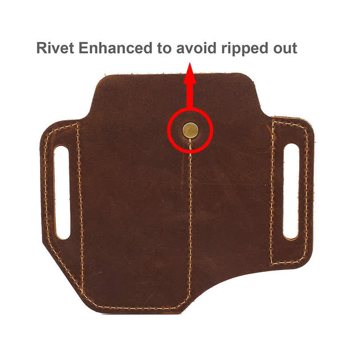 Borsa da cintura in pelle per torcia elettrica, coltello pieghevole, custodia per attrezzi EDC - image 5