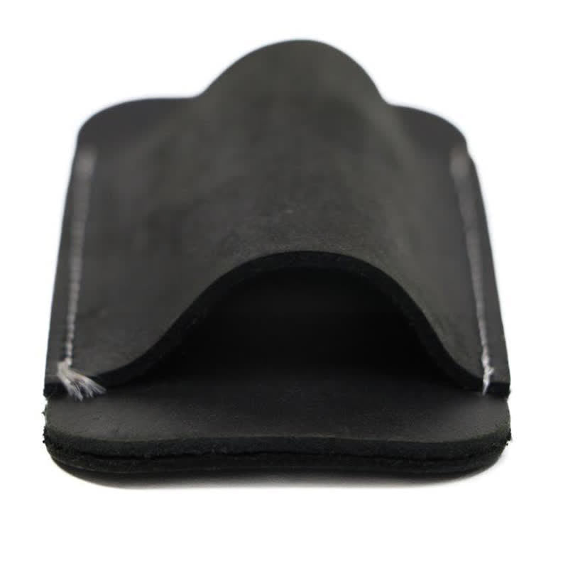 Fodero per coltello pieghevole con fondo aperto orizzontale, borsa da cintura in pelle - image 8