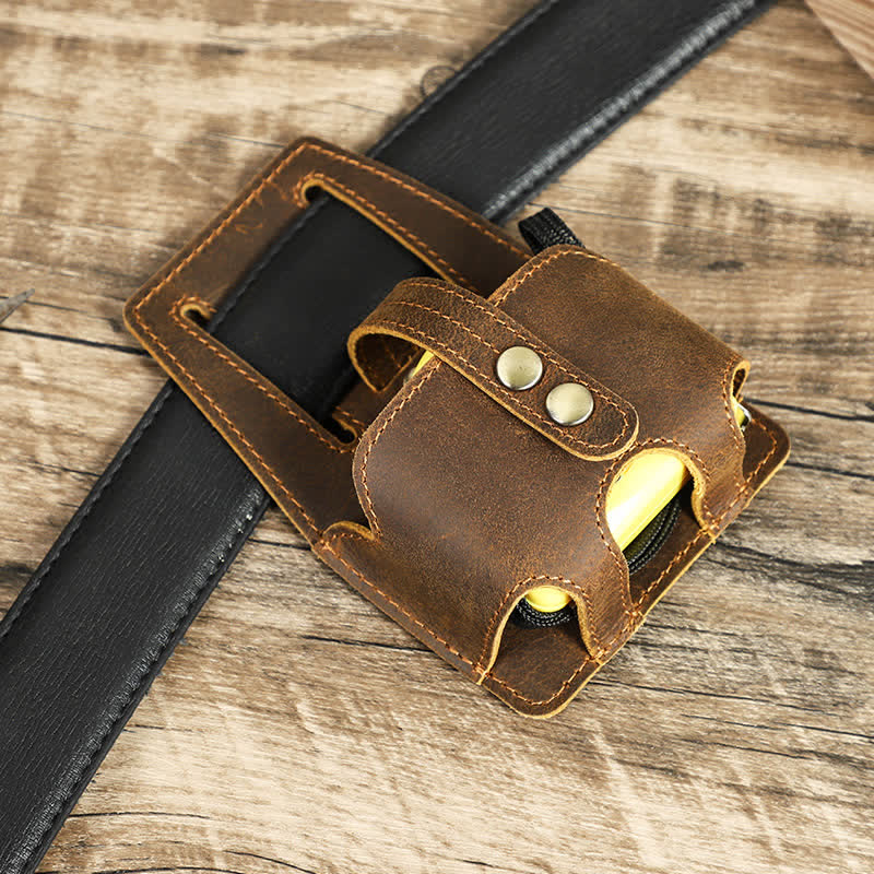 Borsa da cintura in pelle con custodia in acciaio da 5 m per caffè - Caffè - image 1