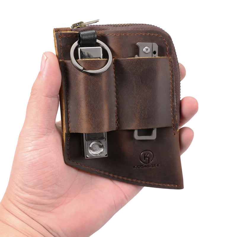 Portafoglio tascabile EDC con cintura in pelle a forma curva - image 4