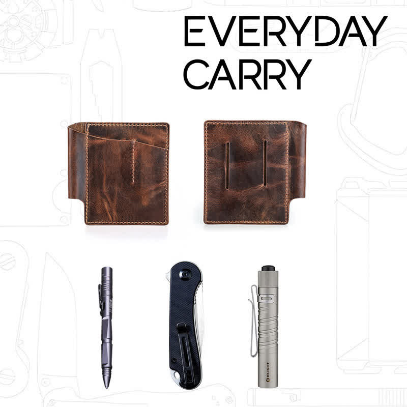 Borsa da cintura organizer tascabile EDC in pelle retrò - image 6