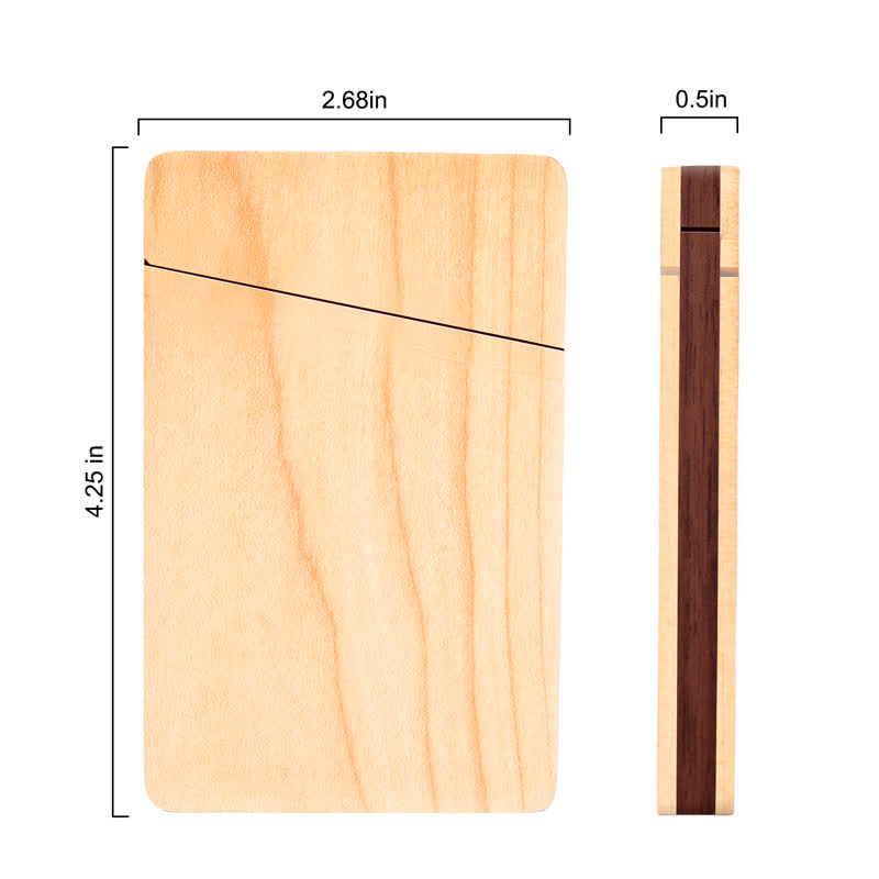 Porta biglietti da visita in legno con nome inciso personalizzato - image 12