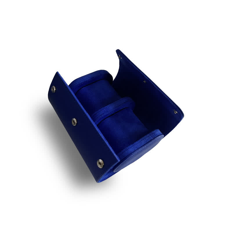 Custodia da viaggio in pelle per orologio con iniziali personalizzate - 2-Posizione - Blu - image 13