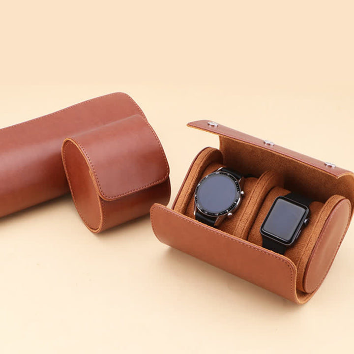 Custodia da viaggio in pelle per orologio con iniziali personalizzate - image 6