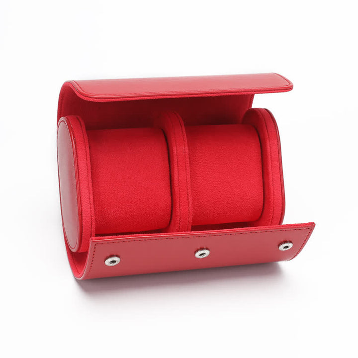 Custodia da viaggio in pelle per orologio con iniziali personalizzate - 2-Posizione - Rosso - image 19