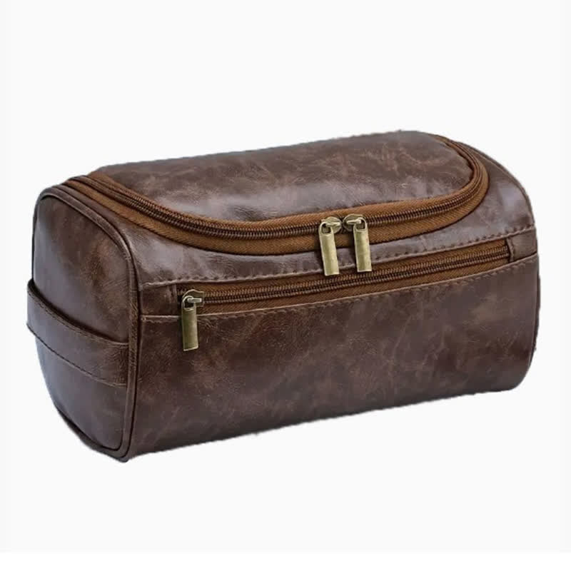 Borsa da viaggio in pelle con monogramma inciso al laser personalizzato - Caffè - image 7