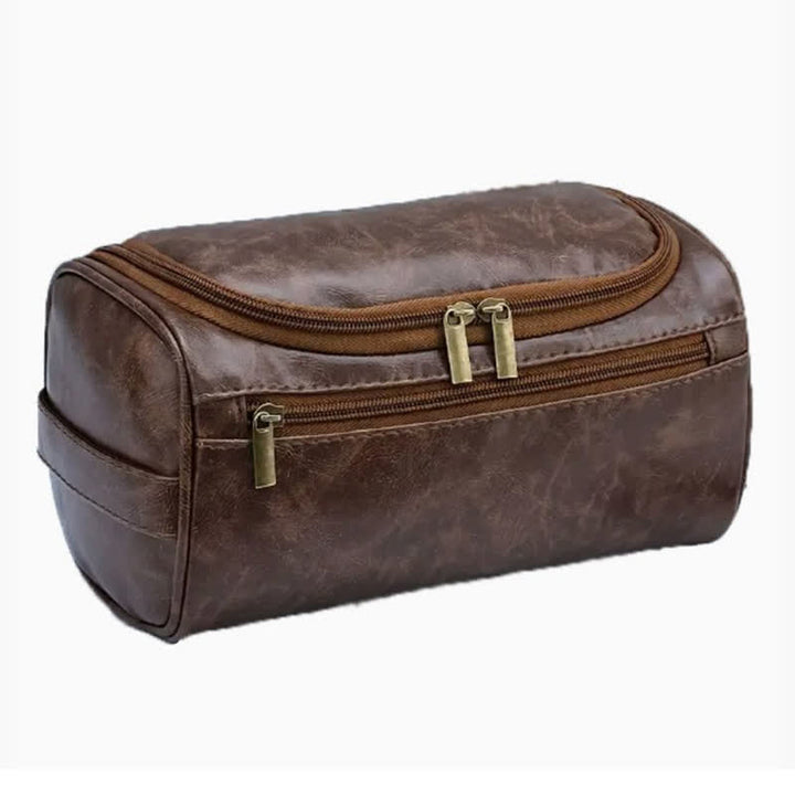 Borsa da viaggio in pelle con monogramma inciso al laser personalizzato - Caffè - image 7