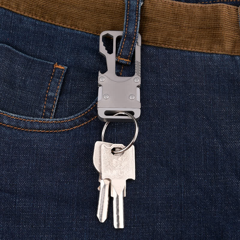 Portachiavi con moschettone multifunzionale e coltello - image 1