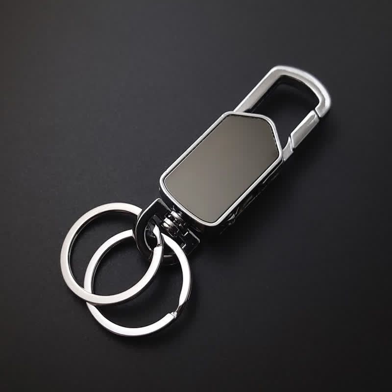 Portachiavi multifunzione girevole a 360 gradi con coltello - Nero - image 8