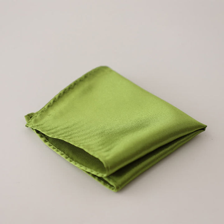 Fazzoletto da taschino semplice da uomo, tinta unita, per feste di matrimonio - Verde - image 38