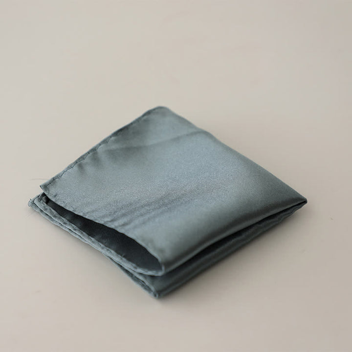 Fazzoletto da taschino semplice da uomo, tinta unita, per feste di matrimonio - Grigio - image 9
