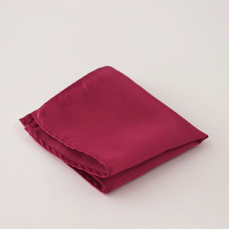Fazzoletto da taschino blu tinta unita con bordo bianco Fazzoletto da taschino blu tinta unita con bordo bianco