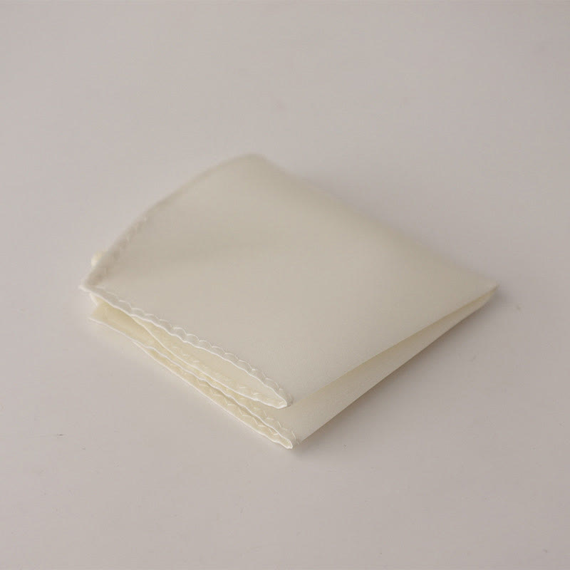 Fazzoletto da taschino semplice da uomo, tinta unita, per feste di matrimonio - Avorio - image 19