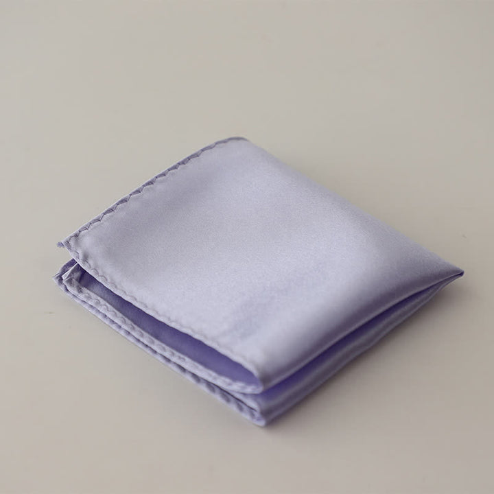 Fazzoletto da taschino semplice da uomo, tinta unita, per feste di matrimonio - Viola chiaro - image 11