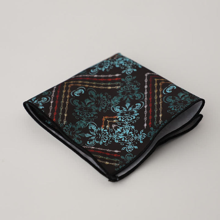 Fazzoletto da taschino da uomo con fantasia geometrica floreale - Stile n. 18 - image 21